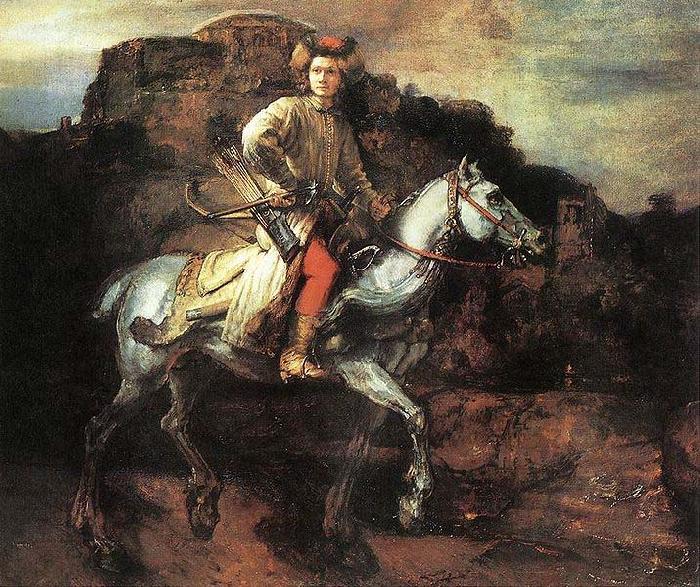 REMBRANDT Harmenszoon van Rijn The Polish Rider  A Lisowczyk on horseback. China oil painting art